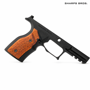 Sharps Bros Aluminum Grip Module - Taurus GX4 Carry (Black Anodized with Cherry Wood Grips) Sharps Bros Aluminum Grip Module - Taurus GX4 Carry (Black Anodized with Cherry Wood Grips)